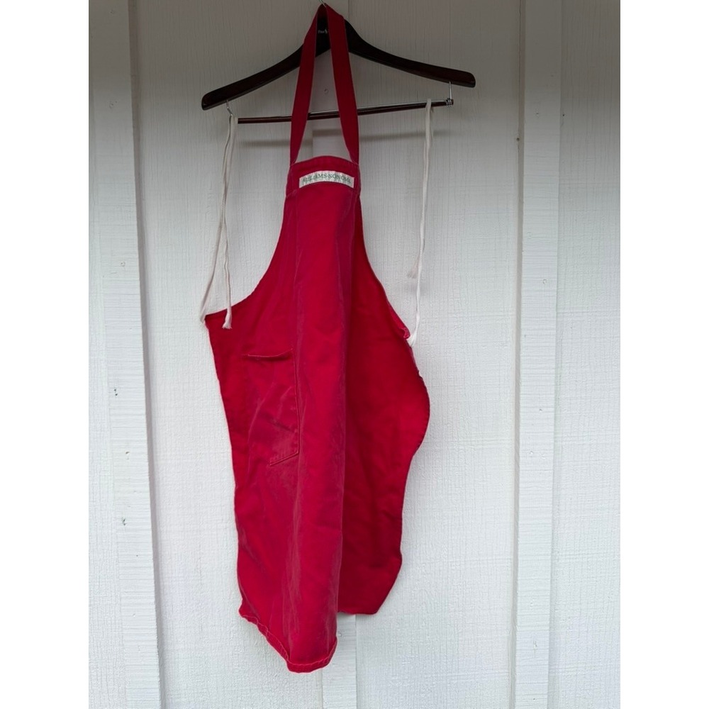 Williams Sonoma Single Pocket Red Apron Kitchen Baking Cooking